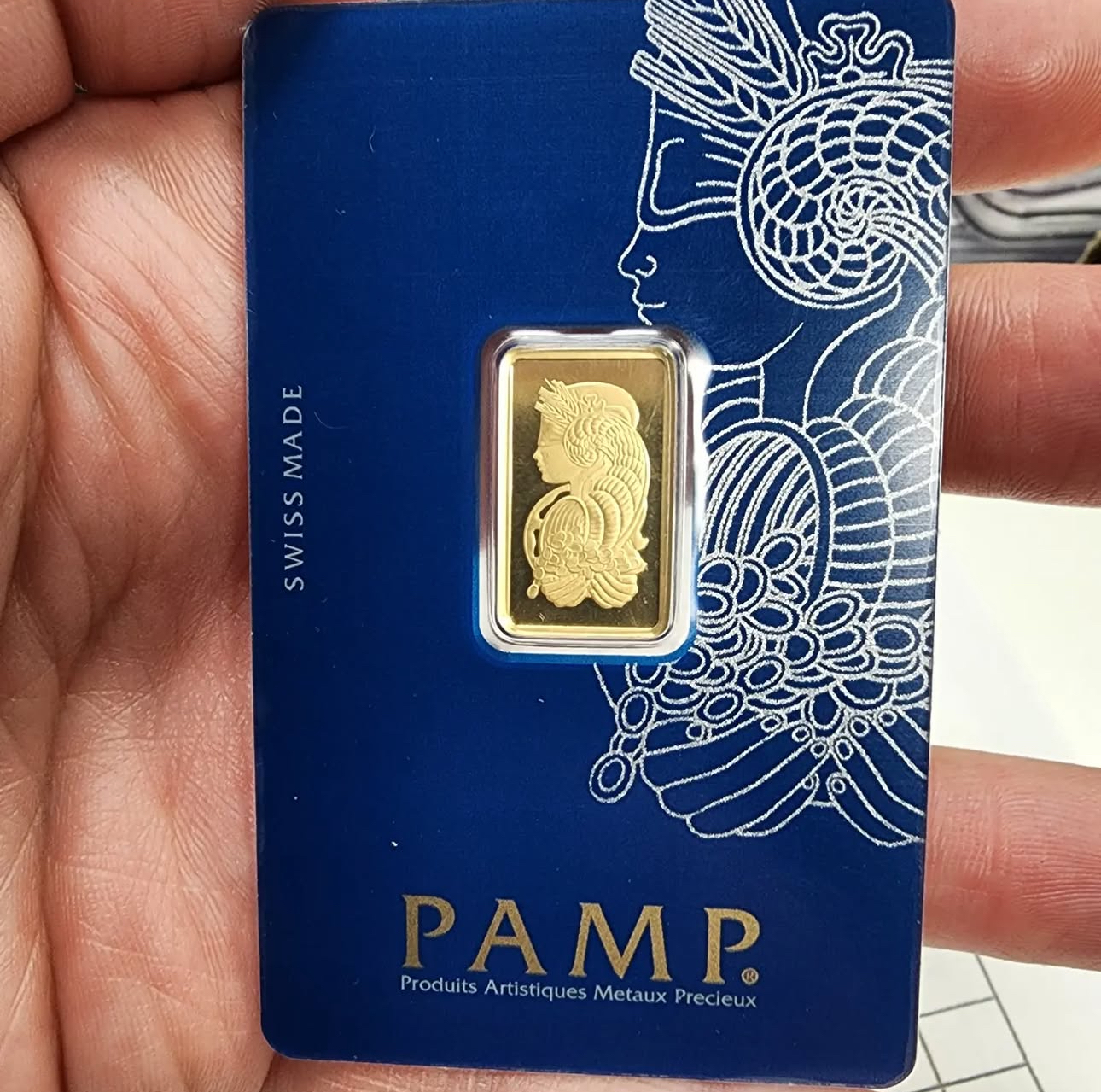 5 grams pamp Suisse gold bar 