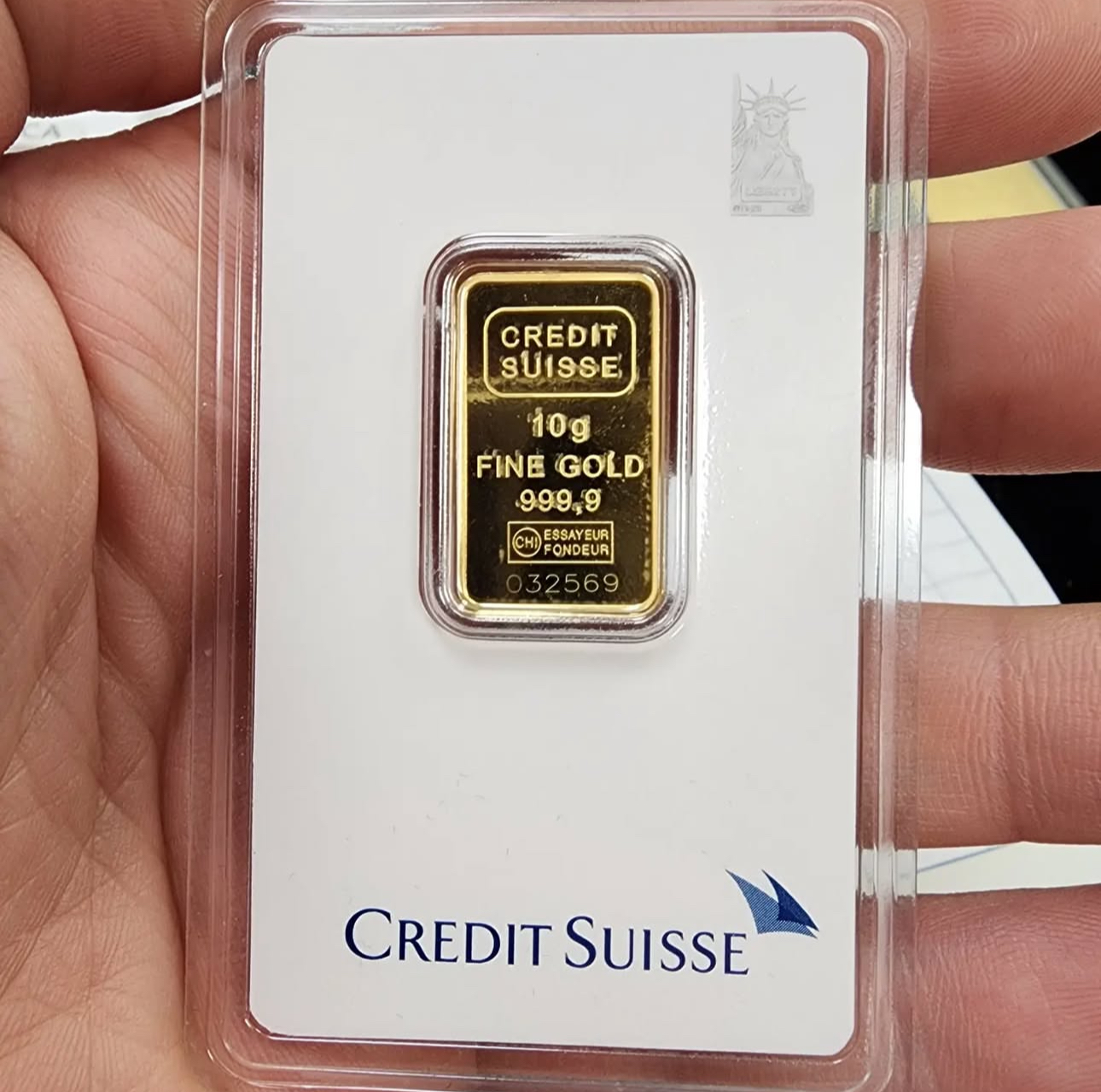 10g Gold .999 Credit Suisse Liberty