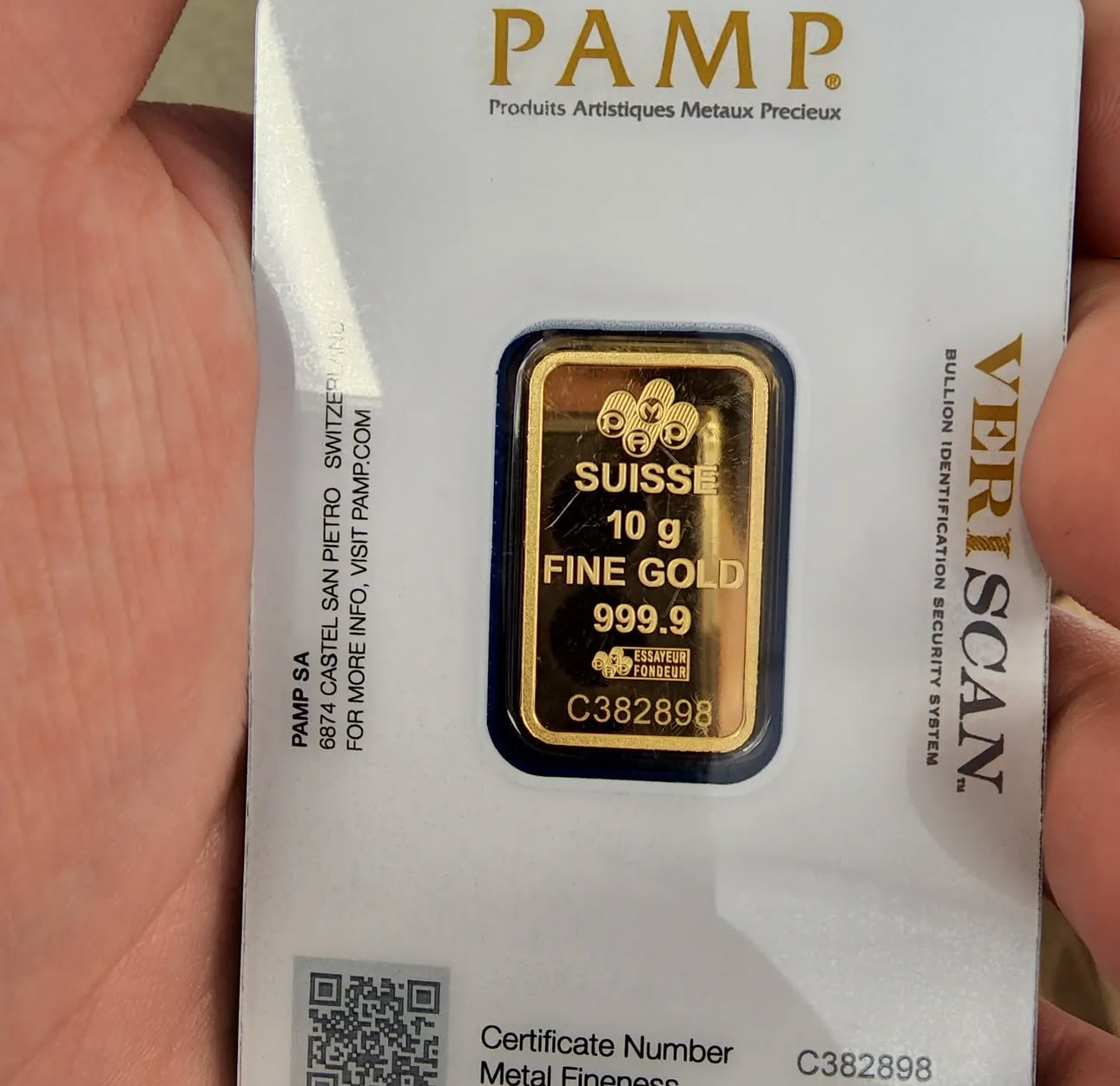 10g PAMP Fortuna Gold Bar