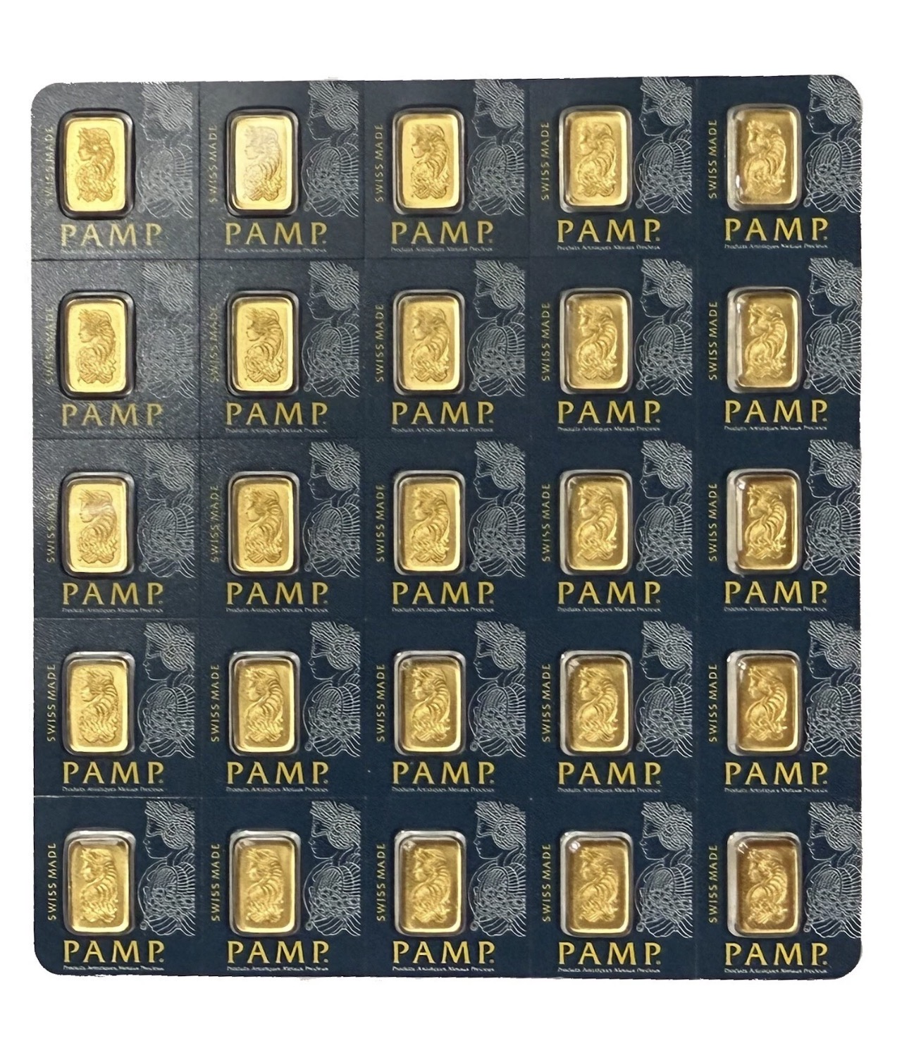 PAMP Suisse Fortuna  Multigram- 25 x 1 gram Gold Bar 999.9 Fine (Sealed Assay)